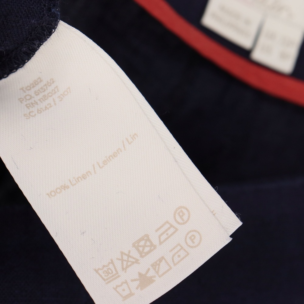 Boden Penzance Linen Pants Size 8P Navy Blue Linen Sailor Wide Leg Cropped Pants - Picture 5 of 7